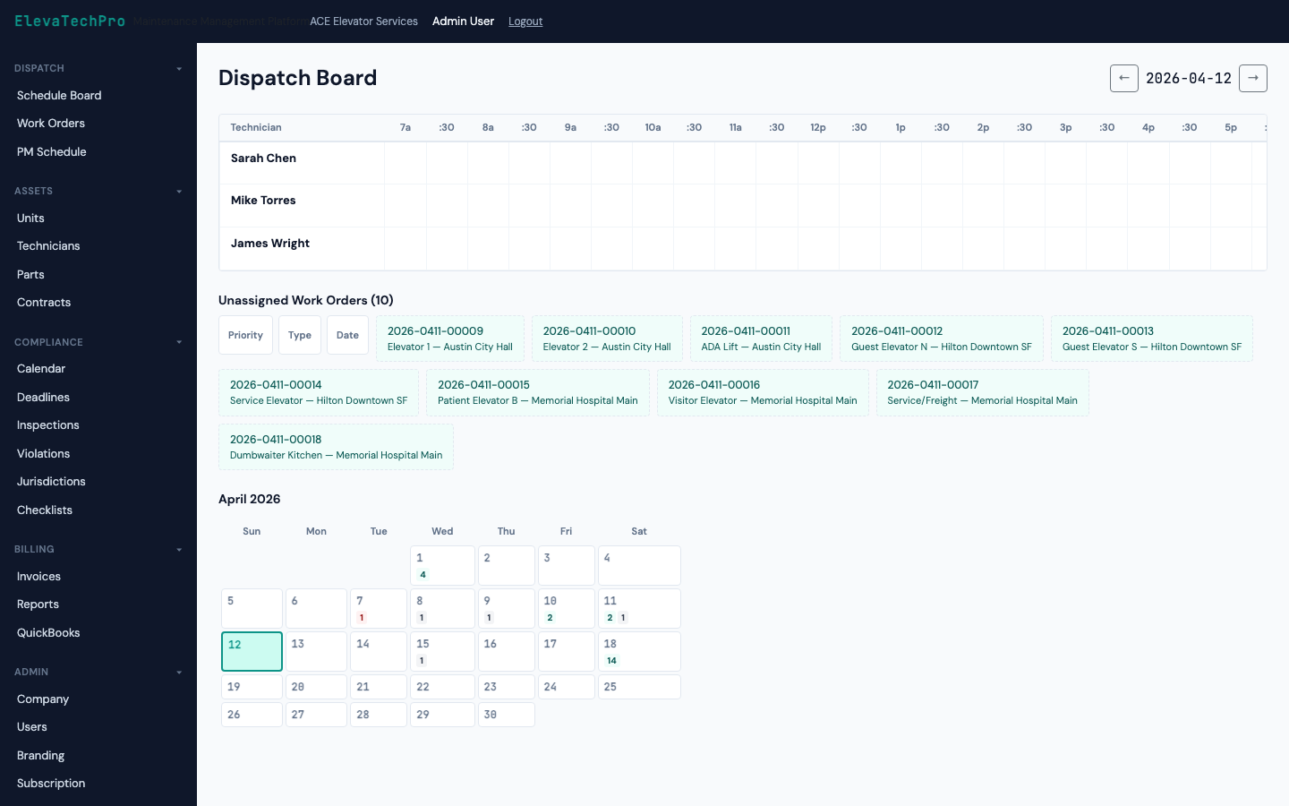 Dispatch Board